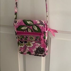 Vera Bradley Crossbody Pink & Green like new